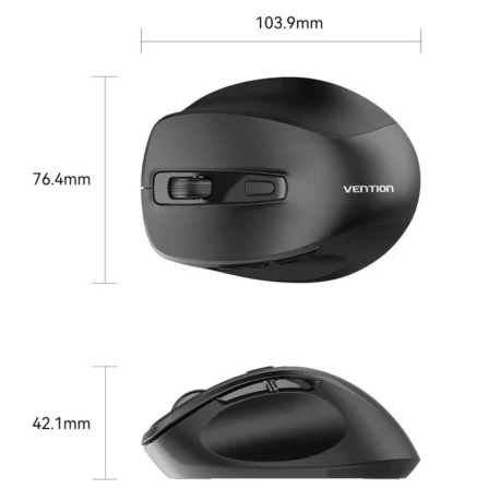 Vention Ratón Ergonómico Inalámbrico KTMB0 Negro Vention Ratón Ergonómico Inalámbrico KTMB0 Negro